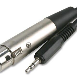 Pro Signal (PSG00762) XLR Socket, 3 Way, 3.5mm Stereo Jack Plug, 2m, Black