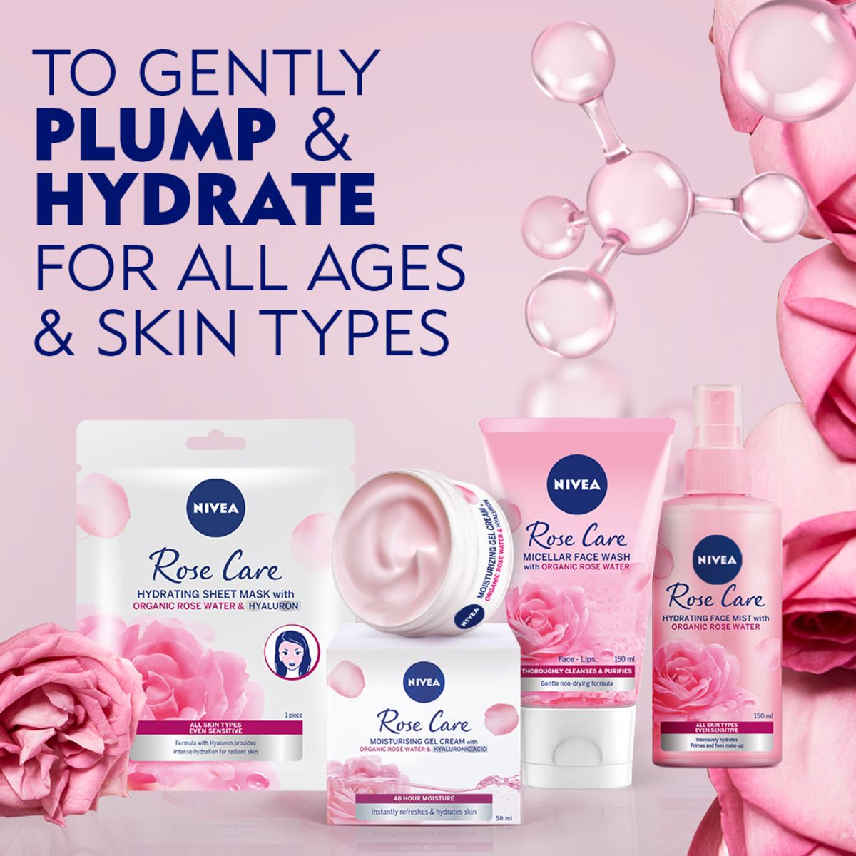 NIVEA Rose Care Micellar Face Wash with Organic Rose Water, 150ml - Image 5