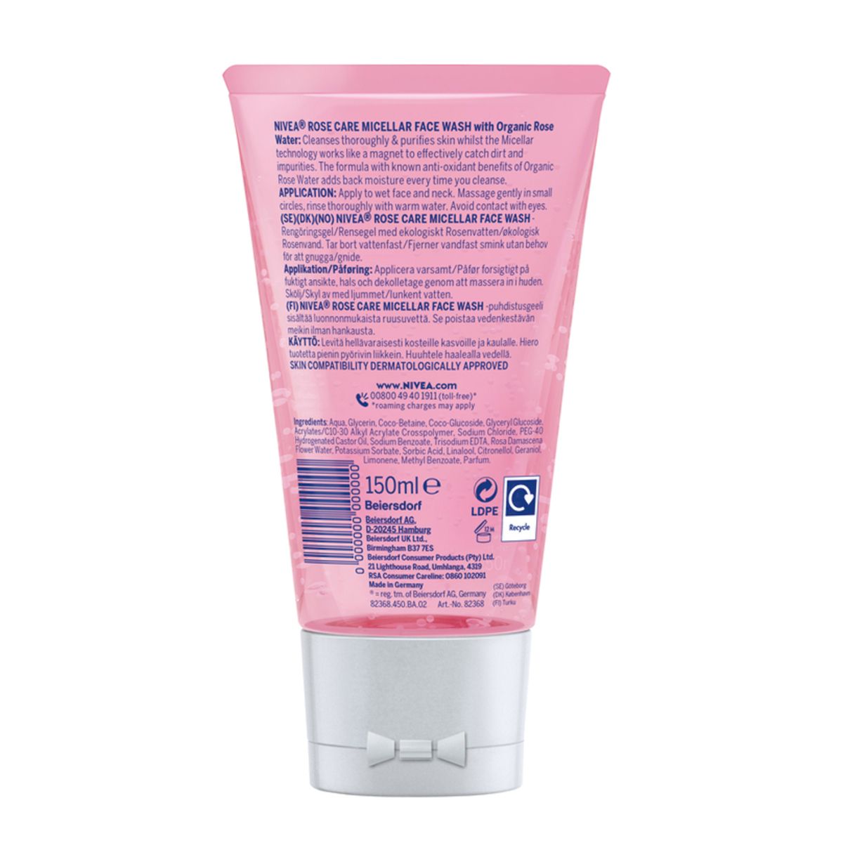 NIVEA Rose Care Micellar Face Wash with Organic Rose Water, 150ml - Image 6