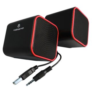 Volkano Diamond Series USB Powered Speakers - Red