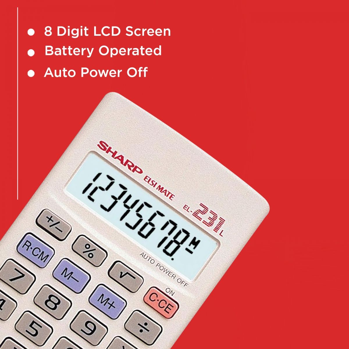 Sharp EL-231LB Pocket Calculator - Image 4