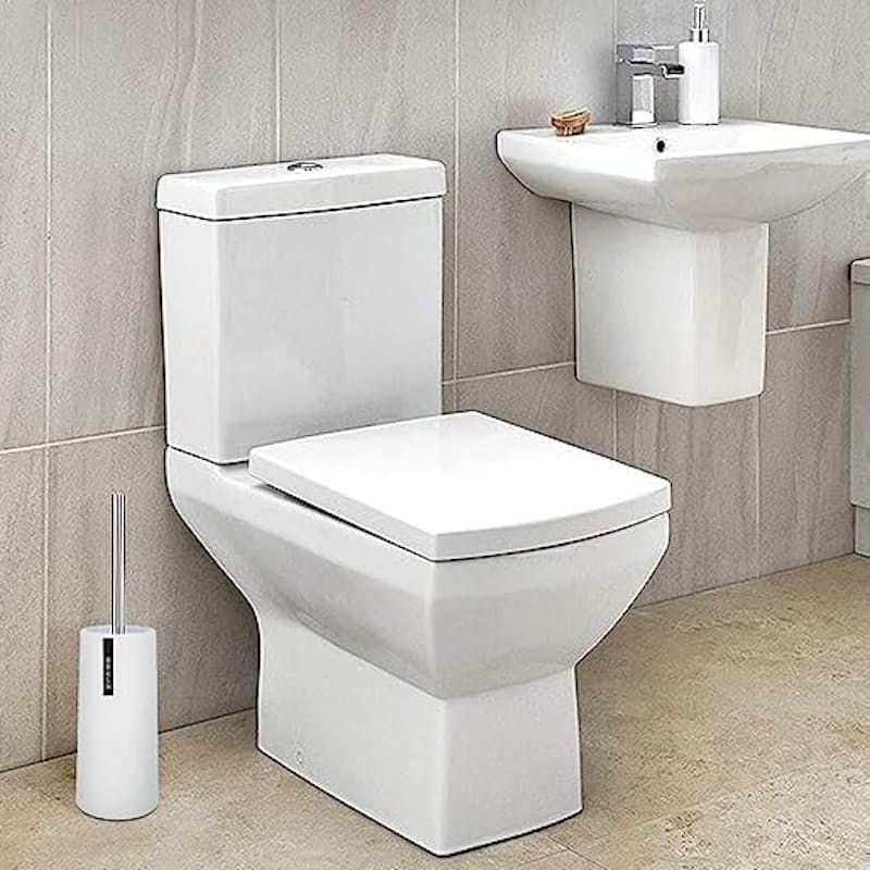 Toilet Brush And Holder Set White - Image 5