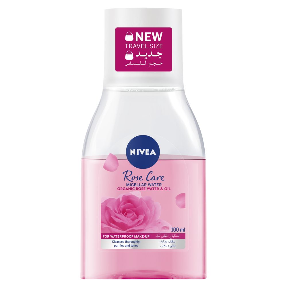 NIVEA Rose Care Micellar Water with Organic Rose Water & Oil, 100ml